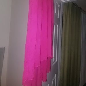 Pink hi low maxi skirt